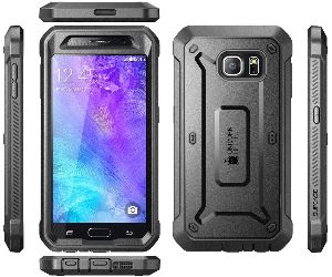 Galaxy S6 Case, Full-body Rugged Holster Case + Built-in Screen Protector