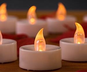 Mars Battery Operated Candles - Flickering LED Candles Tealights